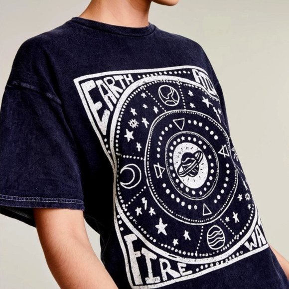 JUNK FOOD EARTH WIND FIRE WATER GRAPHIC TEE TOP XS - Picture 3 of 4